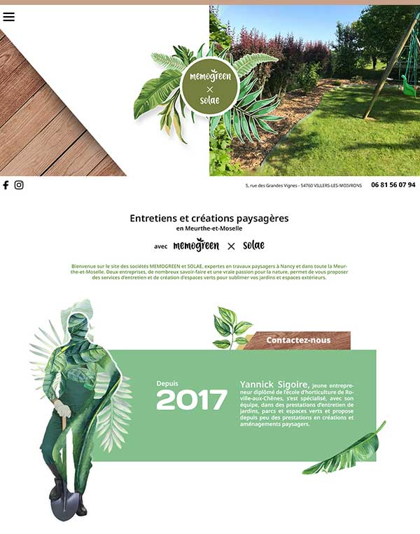 Projet site web - Memo Green x Solae